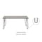 Hastings Home Coffee Table with Hairpin Legs, Modern Industrial Style Decor, Woodgrain-Look, Living Room or Office 662088RNV - alternate 3